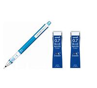 Uni Mechanical Pencil Kurutoga Standard 0.7mm Blue (M74501P.33)+ Lead Nano Dia Color 0.7mm Blue (U07202NDC.33) 2set