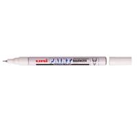 Uni Paint Marker Extra Fine Bullet Tip White PK12