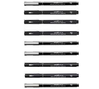 Uni PIN Fine Line Drawing Pens Black Ink 0.05 to 0.8 (Set of 9)