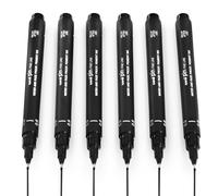 Uni Pin Fineliner Drawing Pen Black Ink 0.9mm Nib Pack of 6