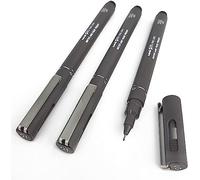 Uni Pin Fineliner Drawing Pen - Dark Grey Tone - 0.1mm - Pack of 3