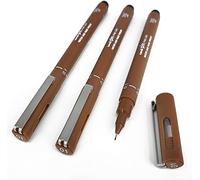 Uni Pin Fineliner Drawing Pen - Sepia Tone - 0.1mm - Pack of 3