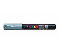 Uni Posca Marker, 0,7 mm line, PC-1M, silver, extra-fine, 1pc