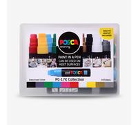 Uni : Posca Marker : PC-17K : Extra Broad Chisel Tip : 15mm : Assorted Colours Set of 10