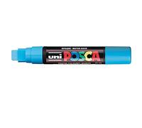 Uni-Ball 186353 - POSCA marker met extra brede rechthoekige punt, lichtblauw