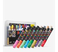 Uni : Posca Marker : PC-1M : Extra-Fine Pin Tip : 0.7mm : Assorted Colours Set of 22