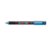 Uni Posca Marker PC-1MR Paint Glass Pen Extra Fine Bullet Tip 0.7mm Metallic Blue