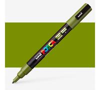 Uni : Posca Marker : PC-3M : Fine Bullet Tip : 0.9 - 1.3mm : Khaki Green