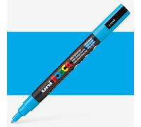 Uni : Posca Marker : PC-3M : Fine Bullet Tip : 0.9 - 1.3mm : Light Blue