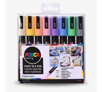Uni : Posca Marker : PC-5M : Medium Bullet Tip : 1.8 - 2.5mm : Pastel Set of 8