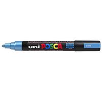 Uni Posca Marker PC-5M Paint Glass Pen Fine Bullet Tip 2.5mm Metallic Blue