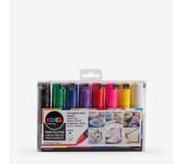 Uni : Posca Marker : PC-7M : Bullet Tip : 4.5 - 5.5mm : Starter Set of 8 Assorted Colours
