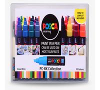 Uni : Posca Marker : PC-8K : Chisel Tip : 8mm : Assorted Colours Set of 33
