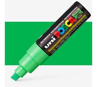 Uni : Posca Marker : PC-8K : Chisel Tip : 8mm : Fluorescent Green