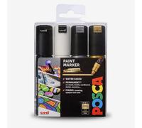 Uni : Posca Marker : PC-8K : Chisel Tip : 8mm : Mono Tones Set of 4