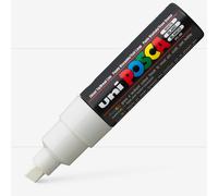 Uni : Posca Marker : PC-8K : Chisel Tip : 8mm : White