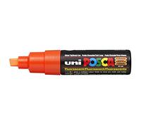 Uni Posca Marker PC-8K Paint Glass Pen Broad Chisel Tip 8.00mm Fluorescent Orange