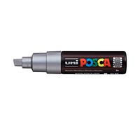 Uni Posca Marker PC-8K Paint Glass Pen Broad Chisel Tip 8.00mm Silver