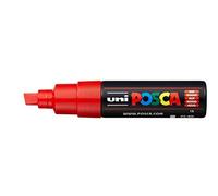 Uni Posca Marker Pen 8mm Chisel Tip PC-8K - Color: Red
