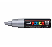 Uni Posca Marker Pen 8mm Chisel Tip PC-8K - Color: Silver