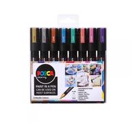 Uni POSCA Marker Pen PC-5M - Medium 2.5mm - Set of 8 Metallic Colours