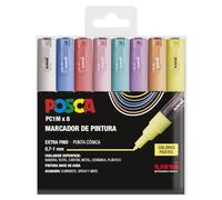 UNI Posca Pack of 8 PC1M Extra Fine Conical Tip Pens