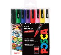 Uni Posca PC-3M Standard Paint Pen Starter Pack Marker Pen 8 Colours (Pack of 8)