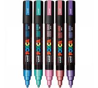Uni Posca Paint Marker Art Pens PC-5M Medium Set of 5 Metallic Colours