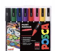 Uni Posca PC-5M Paint Marker 8 Standard Colours Bullet Tip 1.8-2.5mm Medium New