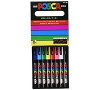 uni-ball pigmentmarker POSCA PC-3M, 8-delige doos, standaard, inhoud: 8 (Nieuw)