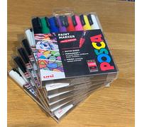 Uni Posca PC-3M Standard Paint Pen Starter Pack Marker Pen 8 Colours (Pack of 8)