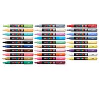 Uni Posca PC-1M Paint Marker Pen Extra-Fine Bullet Tip Nib 0.7mm (29 Pen Set)