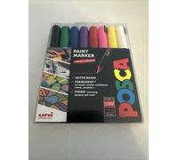 Uni Posca Paint Marker Pen PC-1MR Ultra-Fine 0.7mm - Starter Set of 8 Assorted Colours