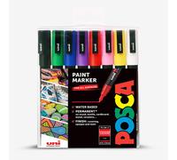 Uni : Posca : PC-3M : Fine Bullet Tip : 0.9 - 1.3mm : Set of 8 : Starter