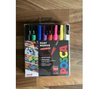 Uni Posca PC-3M Standard Paint Pen Starter Pack Marker Pen 8 Colours (Pack of 8)