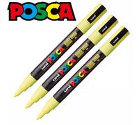 uni-ball Uni POSCA 186510 Marker with Fine Bullet Tip, 0.9-1.3 mm Line Width, Light Yellow, Yellow