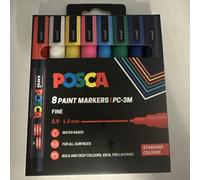 Uni POSCA PC-3M Paint Markers 8 Pack 0.9-1.3mm FINE Tip Pens Set ❤️