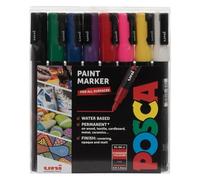 Uni Posca PC-3M Standard Paint Pen Starter Pack Marker Pen 8 Colours (Pack of 8)