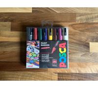 Posca - PC-5M Medium Bullet Tip - Paint Marker- Deep colours 8-pen pack