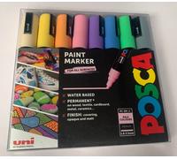 Uni Posca PC-1MR Paint Marker Pen, Starter Set of 8 Assorted Colours, Ultra Fine Tip