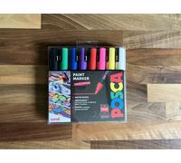 Uni Posca PC-5M Paint Marker 8 Standard Colours Bullet Tip 1.8-2.5mm Medium New