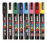 Uni Posca PC-5M Paint Marker Pens Art Pens Bullet Tip 2.5mm Line Pack of 8