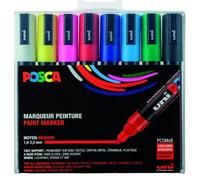 Uni POSCA PC-5M Paint Markers 8 Colours Medium Tip Acrylic Pens