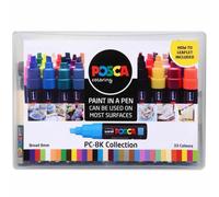 Uni Posca Marker Pens PC-8K Broad Nib Pack of 33 Assorted Colours, Assorted
