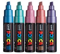 Uni Posca PC-8K Paint Marker Art Pens Broad Chisel 8mm - Assorted Colours