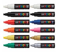 Uni Posca PC-8K Paint Marker Art Pens Broad Chisel 8mm - Assorted Colours