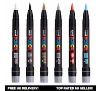 Uni Posca PCF-350 Paint Marker Pen 6 Pen Set of Best Selling Colours