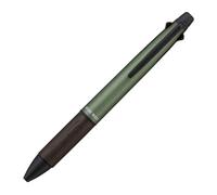Uni Pure Malt Jetstream Inside 4&1 Multifunction Pen with Oak Wood Grip, 0.5 mm Oil-Based Inks (Black/Red/Blue/Green) & 0.5 mm Pencil, Forest Green, MSXE520050588