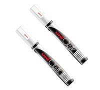 Uni PWE-5M Liquid Chalk Marker Pen - Whiteboard Blackboard Chalkboard - Non Permanent - White (2)