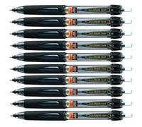 Uni SN200PT10.24 Power Tank Retractable Ballpoint Pen, 1.0mm, Black Ink, Pack of 10